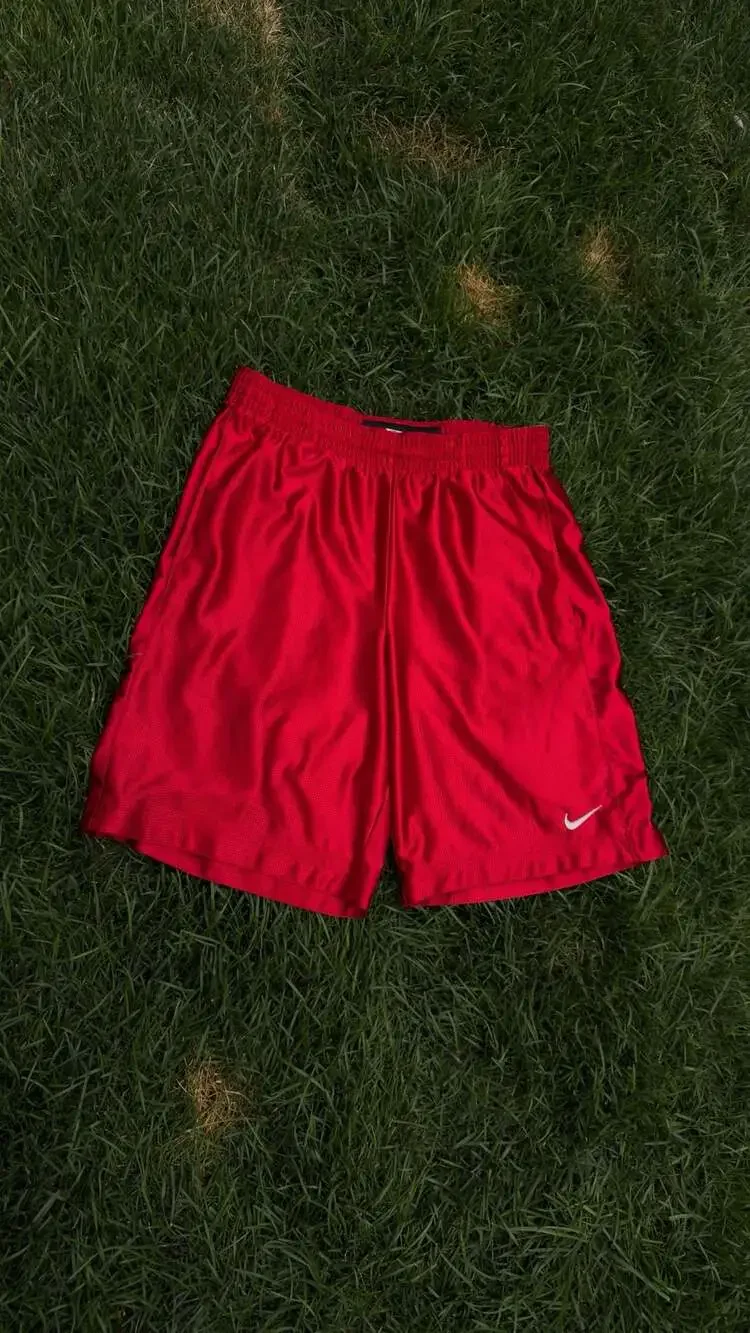Nike Basketball Shiny Red Training Shorts - Men's Size Medium